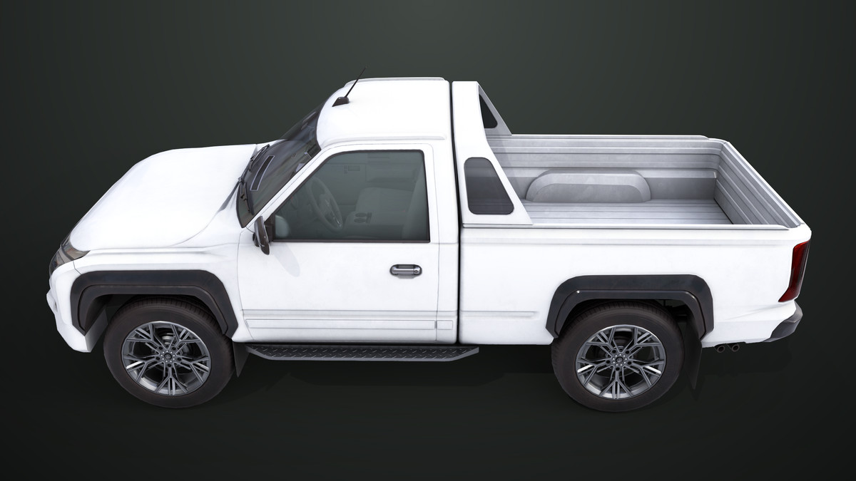 Pickup Truck01 Black and White URP HDRP Textures