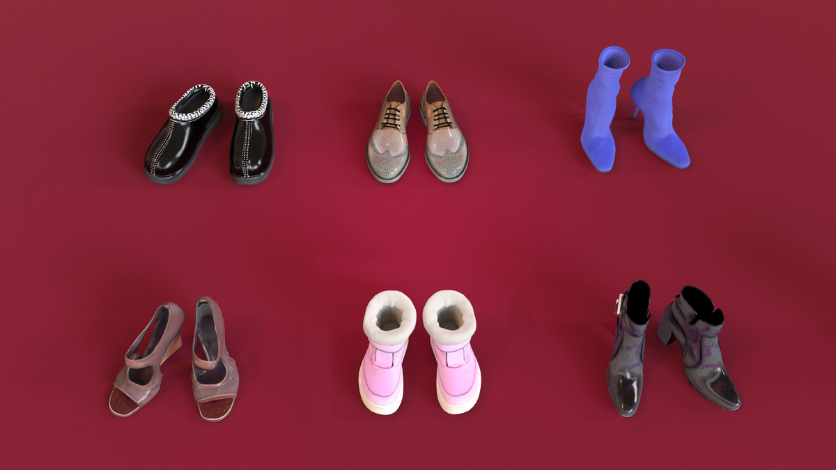 Ultimate Shoe Pack (72 Footwear Low-poly 3D models)