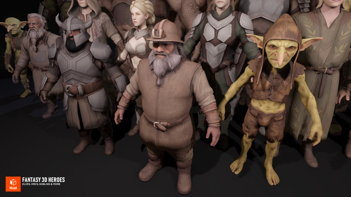 Fantasy 3D Heroes: Elves, Orcs, Goblins & More