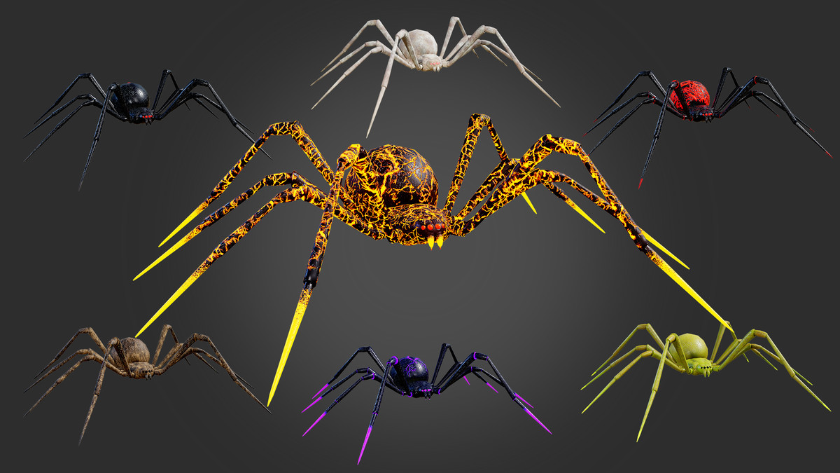 Stylized Spider_2_7 Skin Variants Pack