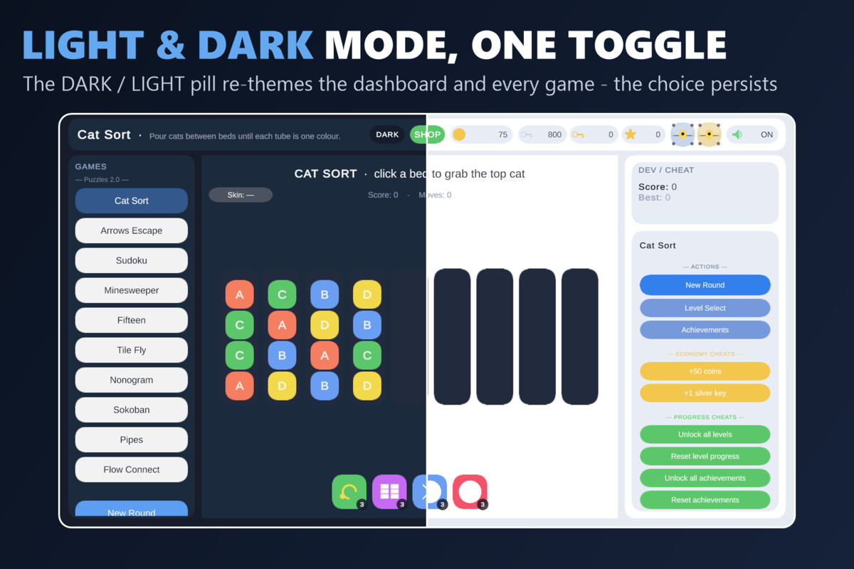 Mini Game Templates Puzzles 2.0 - 10 Puzzles Starters for Unity