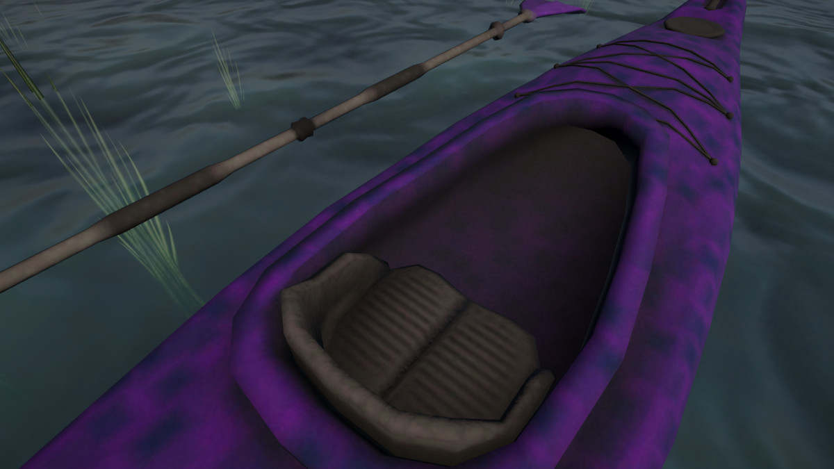 kayak + paddle (8 variants | low poly 2.7k~ tris)