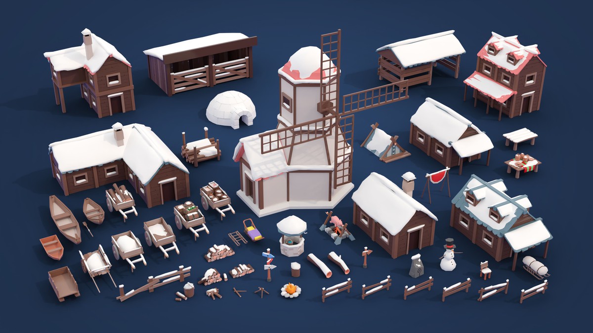 Arctic - Low Poly 3D Models Pack
