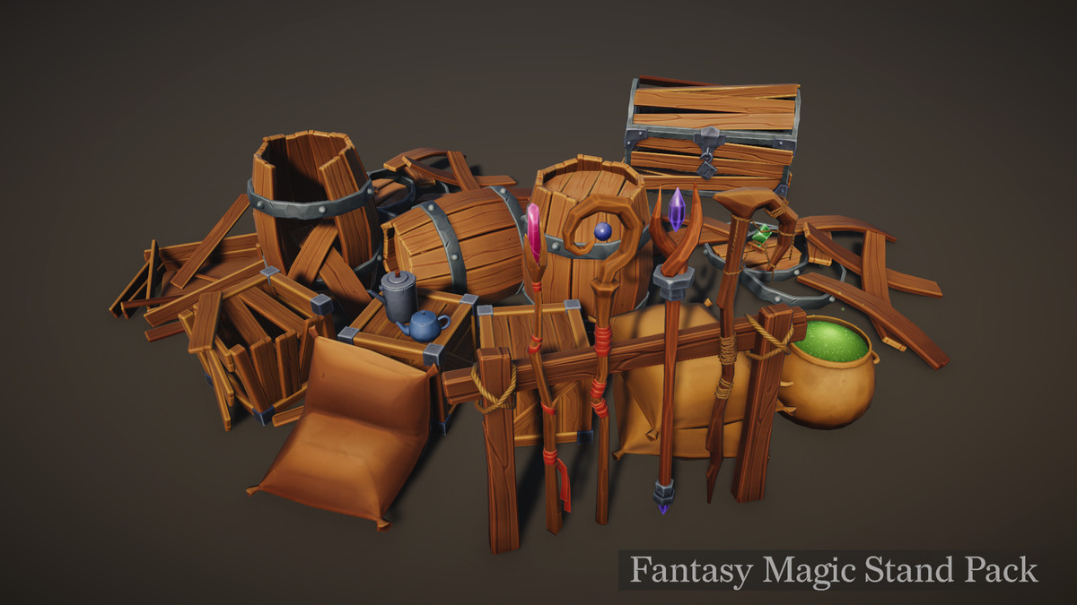 Stylized Fantasy Magic Market Stand
