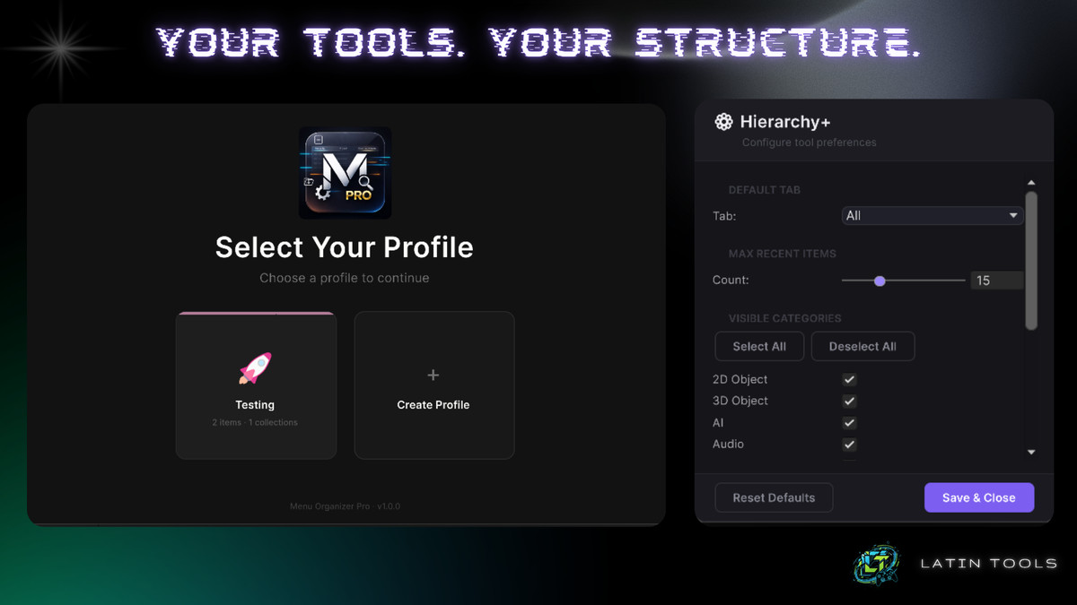 Menu Organizer Pro