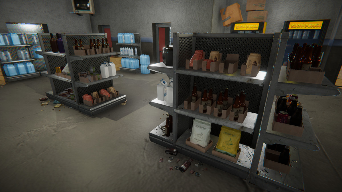 Realistic Modern Roadside Convenience Store Asset Package