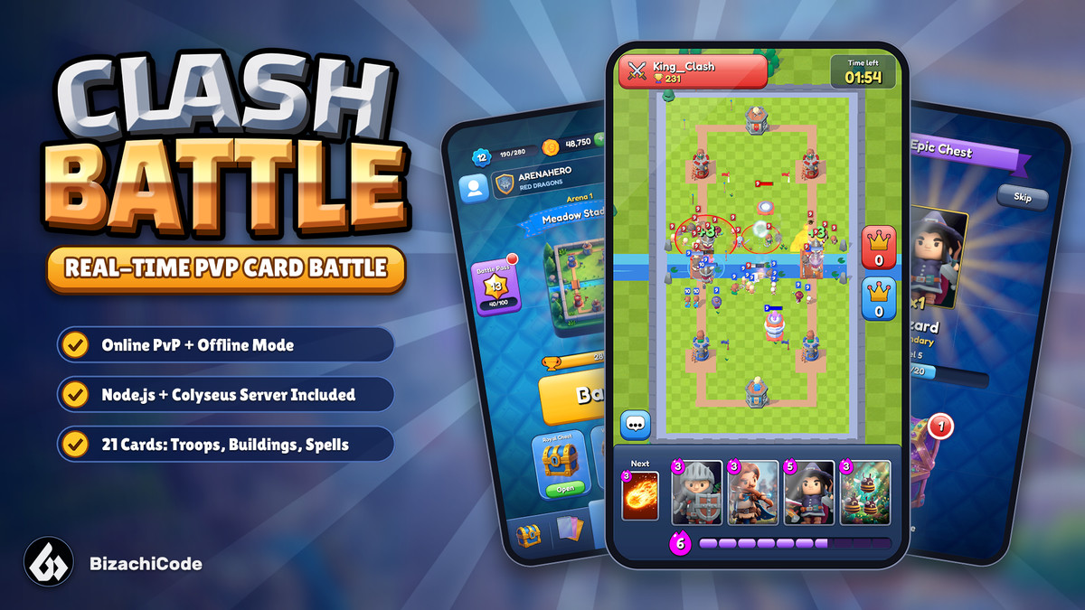 Clash Battle - Multiplayer Card Arena Template