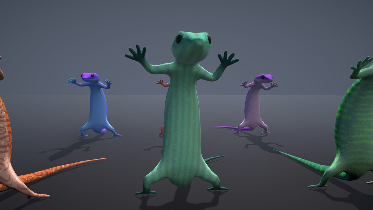 Funny Cute Lizard 3D