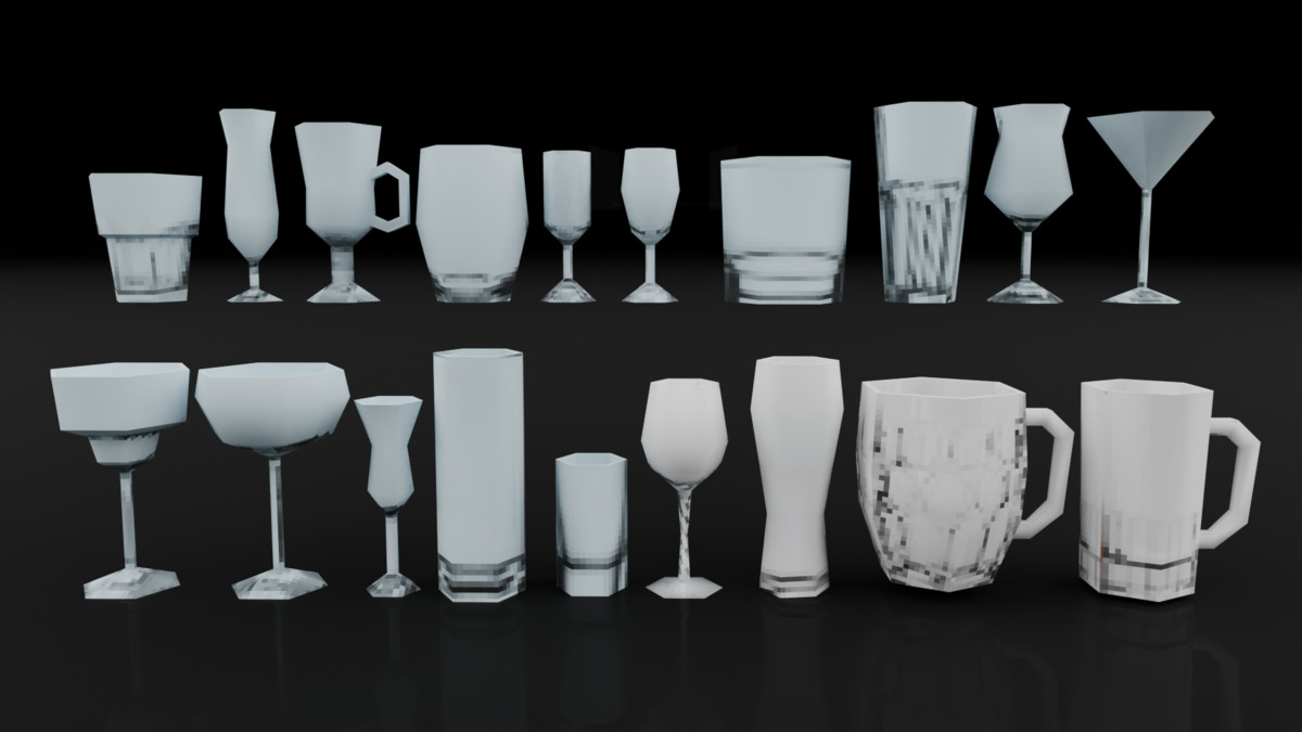 PSX Bar Drinks & Cocktails Pack – 64 Props