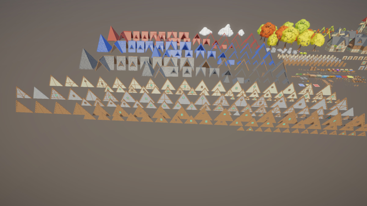 VERDANT Low Poly Modular Medieval Village