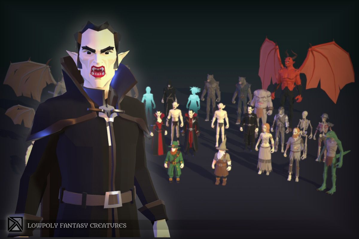 Lowpoly NPCs Bundle MEDIEVAL FANTASY SERIES