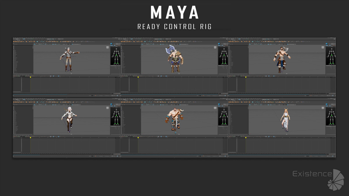 Pack 2 and 3 - Stylized Characters Warriors - #74