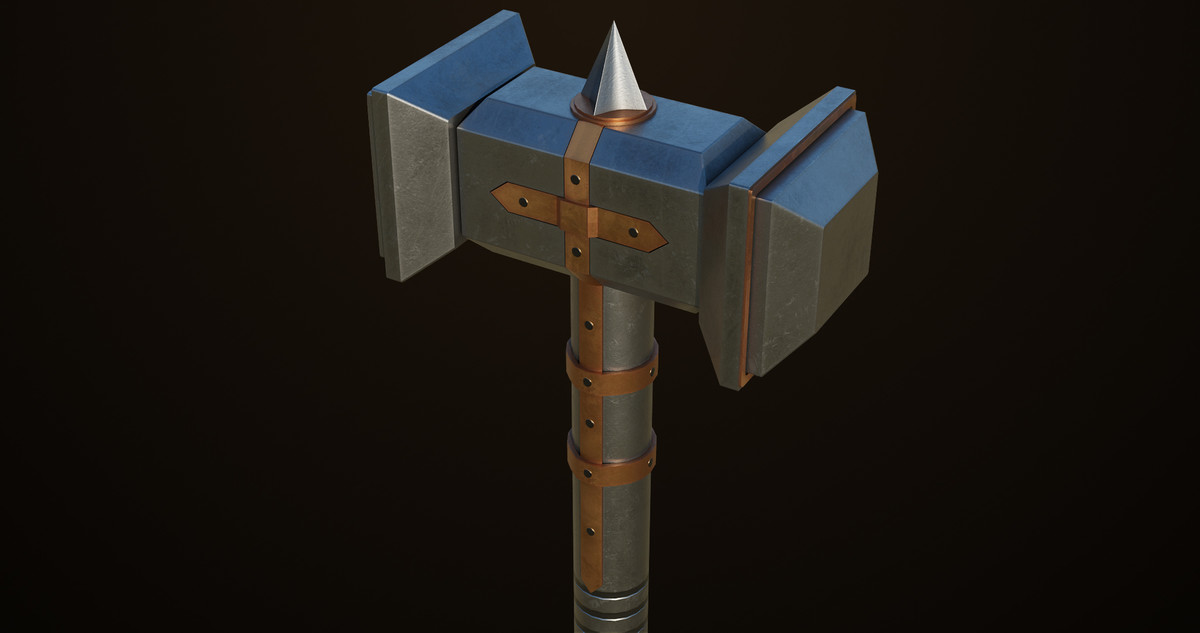 5 Battle Hammers Collection URP HDRP Textures