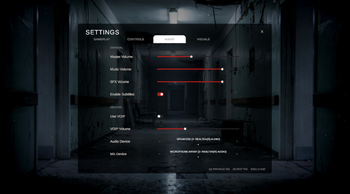 Horror Main Menu UI