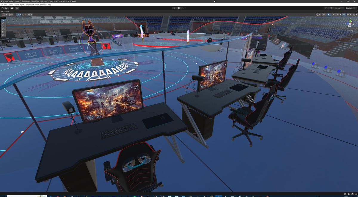 Futuristic Esports Arena Stadium – Tournament Stage 3d Environment Level