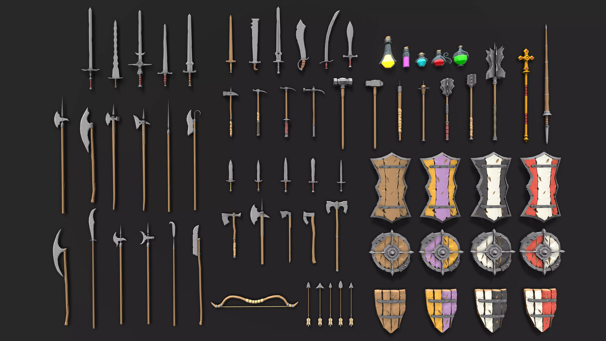 STYLIZED Low Poly Fantasy Bundle Vol. 2
