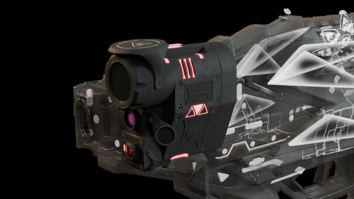 Sci-Fi Weapons - Neon SciFi Weapon Attachements with 5 Skins per Weapon