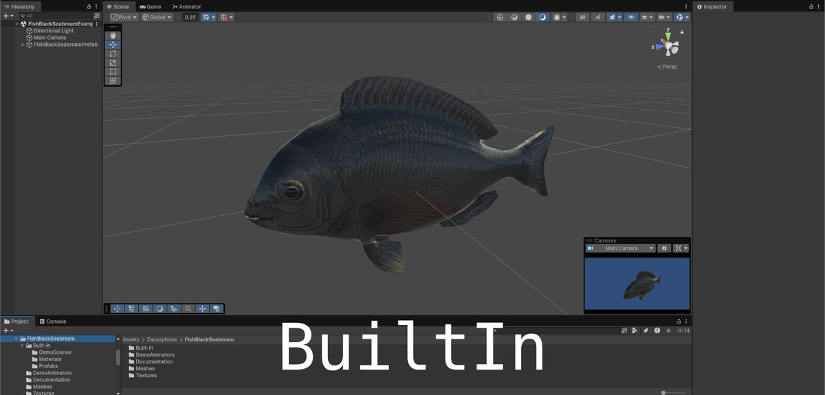 Animated Fish (Black Seabream)