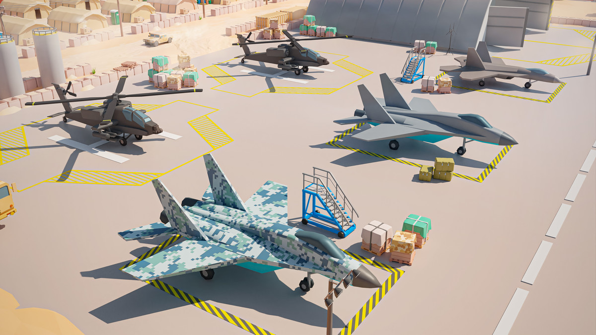 Military Desert - Low Poly 3D Models Pack