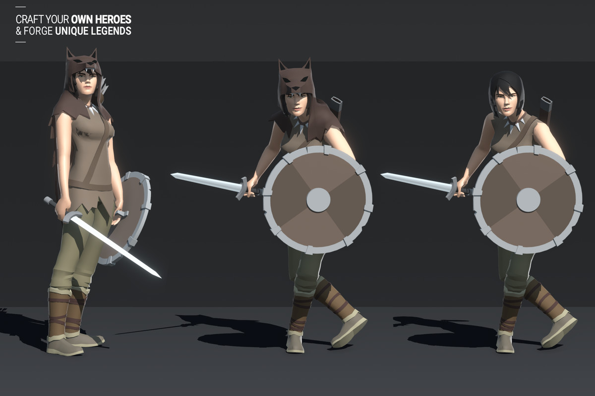 Polyquest Heroes: Warrior I Huntress