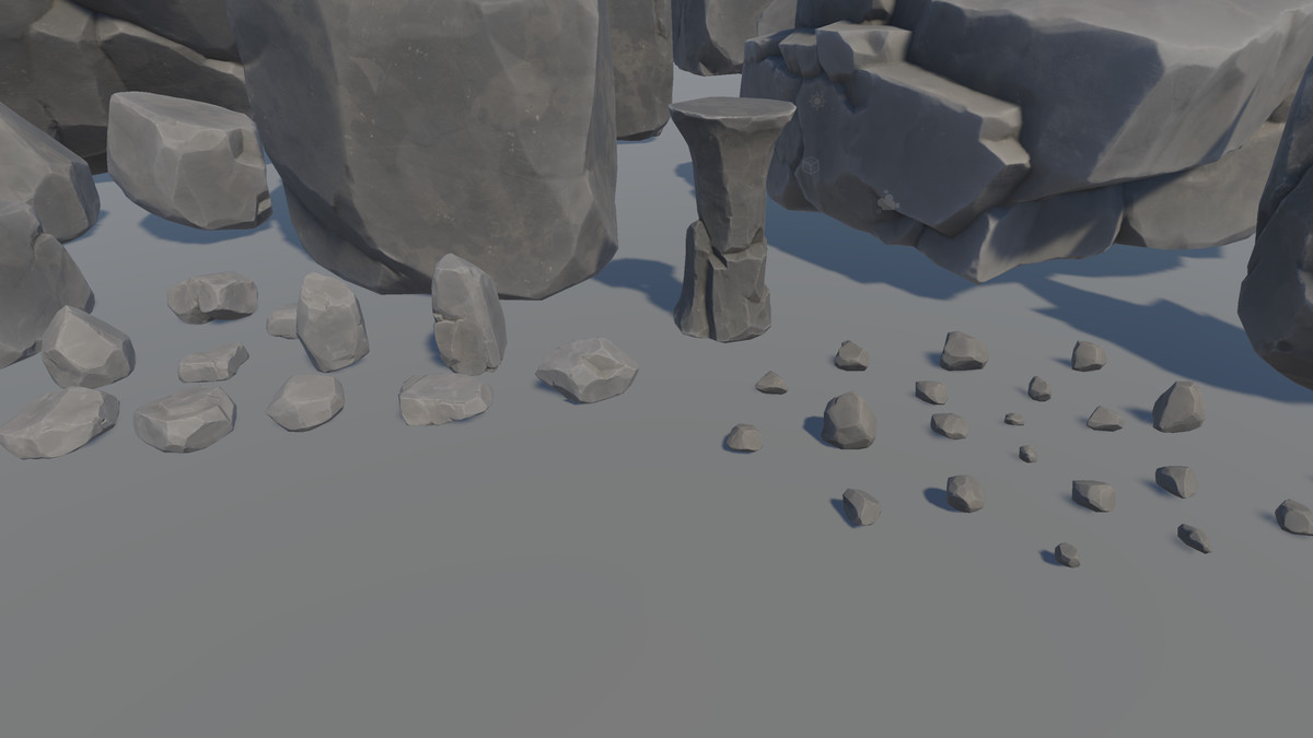 100 Stylized Modular Rocks