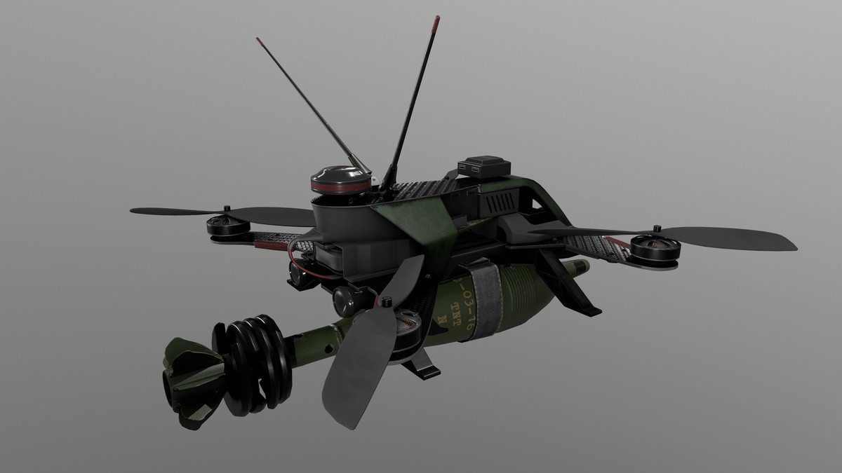 FPV Drone Valkyrie – Military UAV (4K PBR, Game Ready)