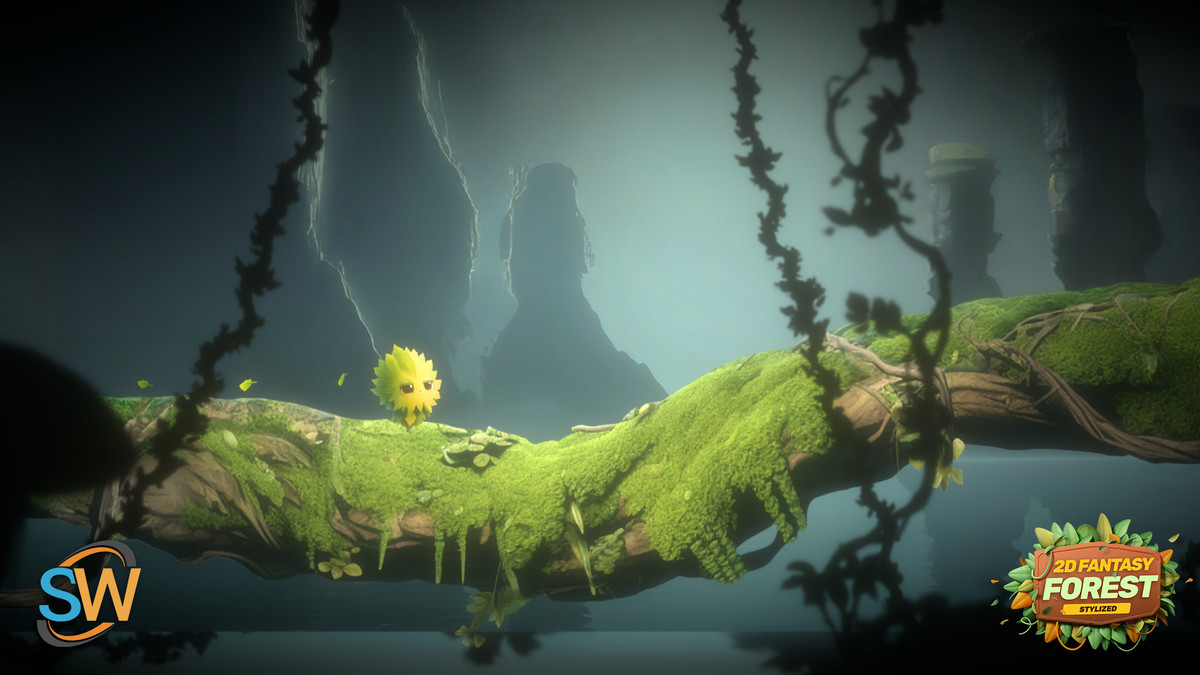 Stylized Fantasy Forest – 2D Environment Pack (Vol. 1)