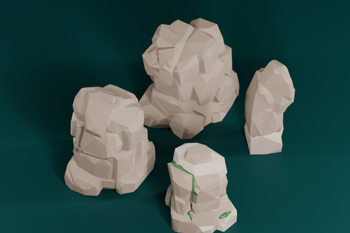 Low Poly Rocks & Cliffs Pack