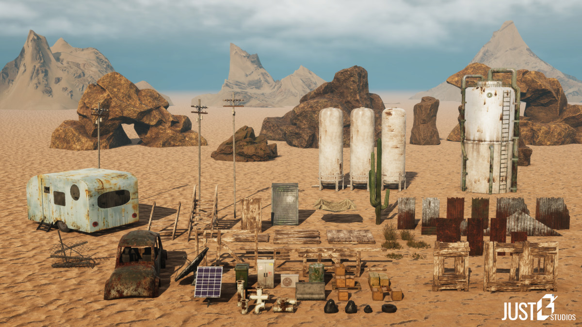 Modular Post Apocalyptic Desert Environment (Desert City,Desert Village)