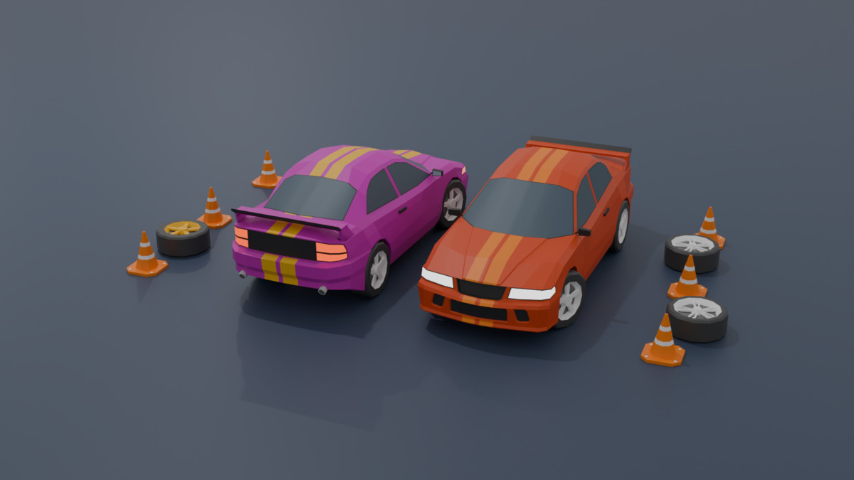 Mobile Optimize-Low Poly Vehicles