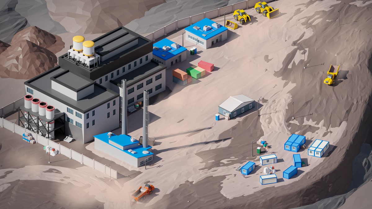 Mining Industry - Low Poly 3D Models Pack