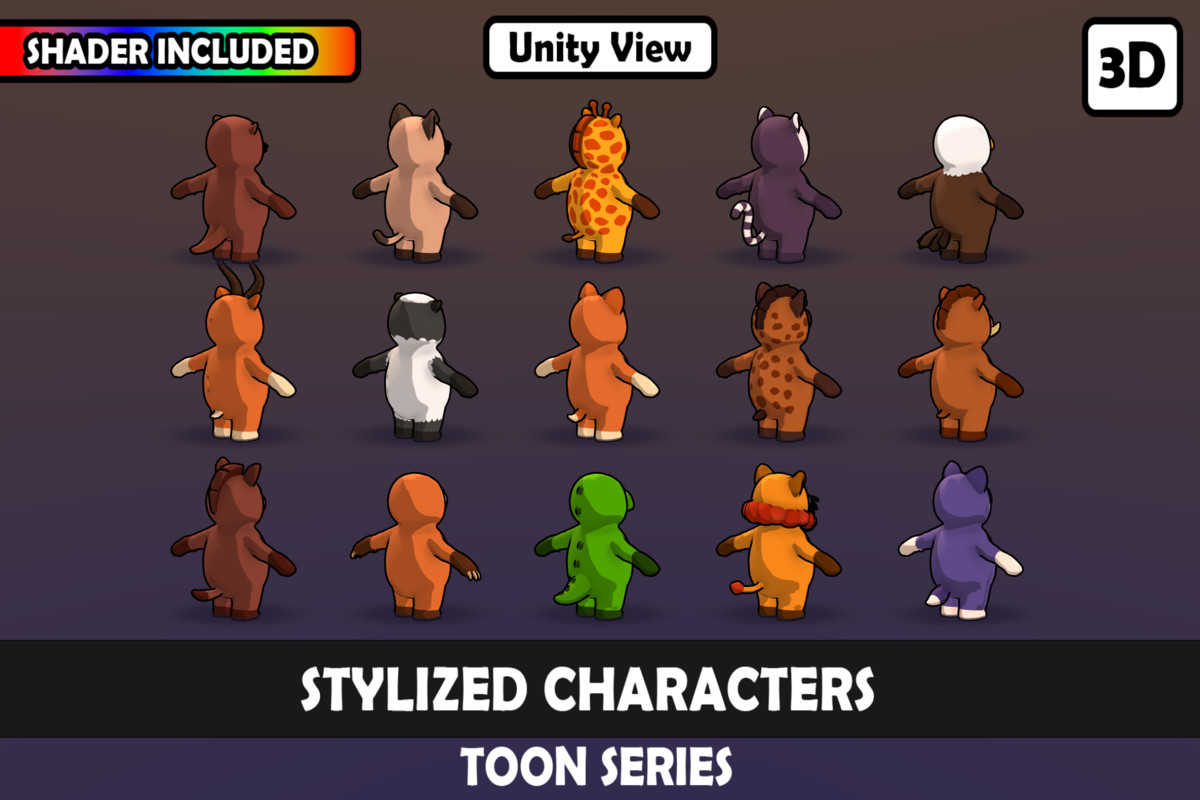 Mascot Humanoid Animal Characters Vol.3 – 15 Unique Characters