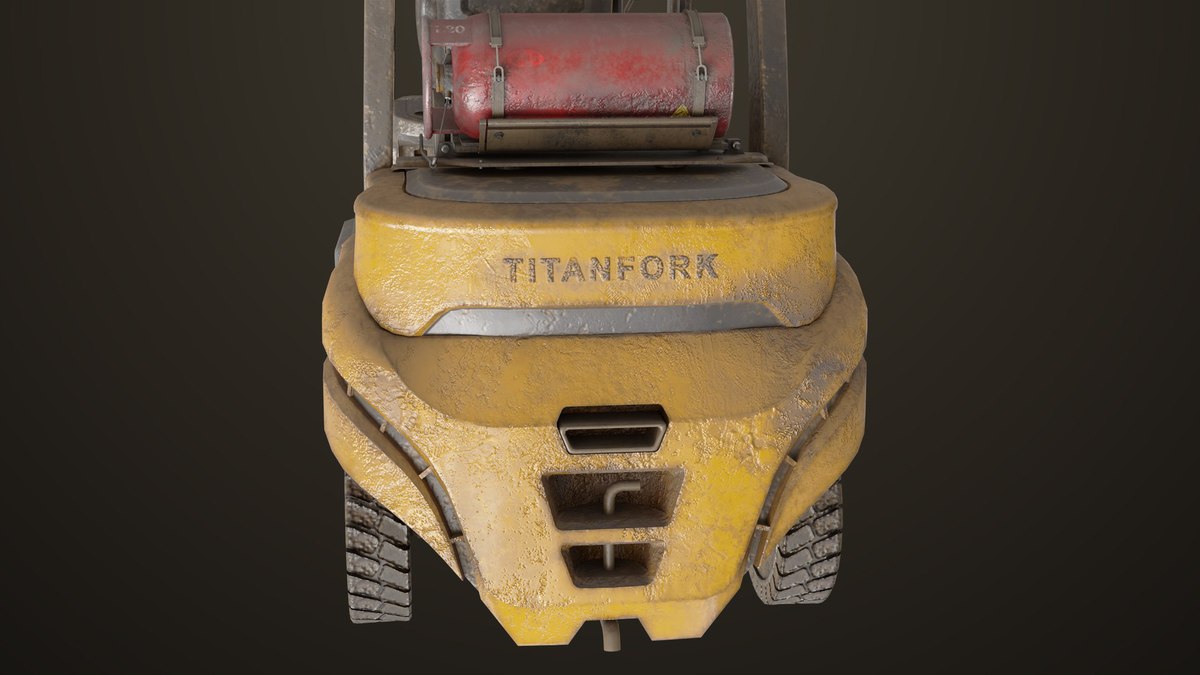 Forklift Truck 02 Old Dusty URP HDRP Textures