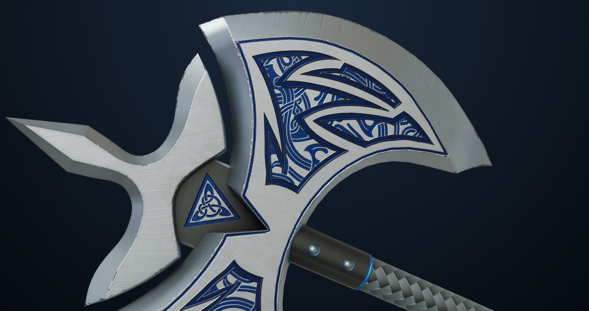 Battle Axe 04 URP HDRP Textures