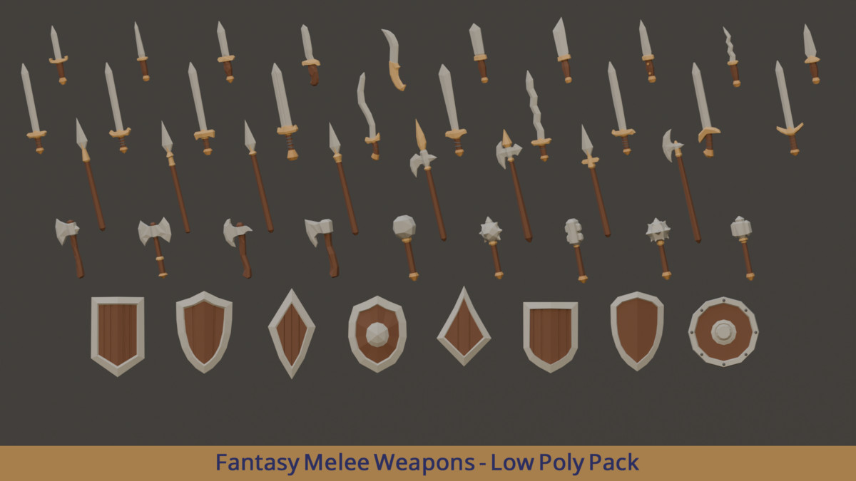 Fantasy Melee Weapons - Low Poly Pack