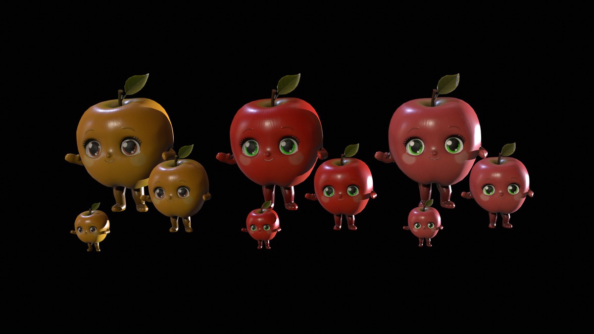 Chibi Fruit Apple two