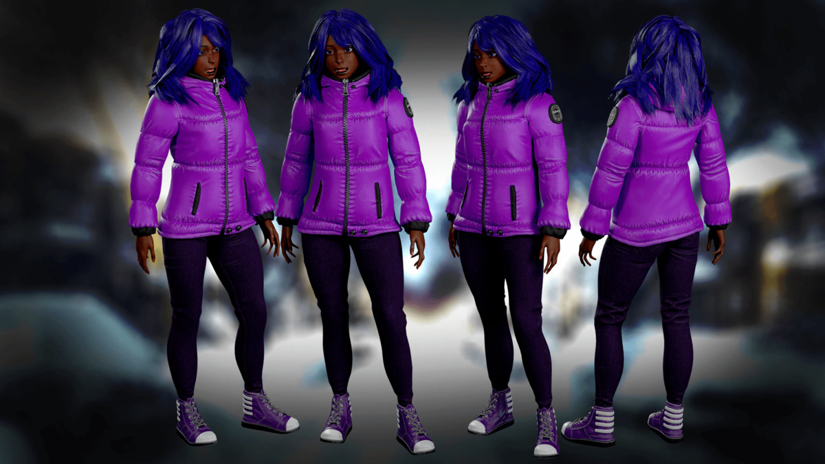 Winter Delivery Girl – Game Ready Modular Character Pack