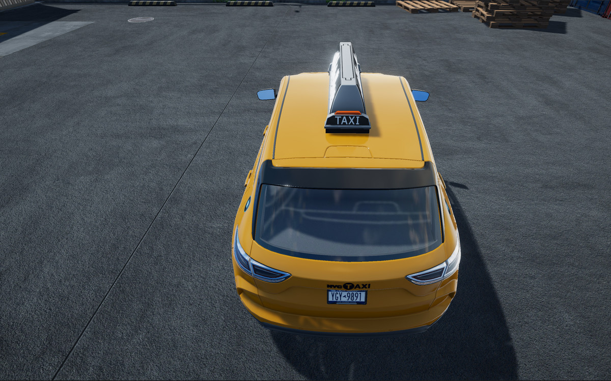 Yellow SUV taxi