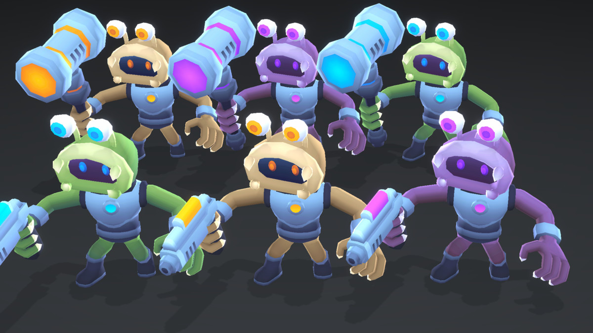 Stylized - CuteAliensPack / Asset Bundle