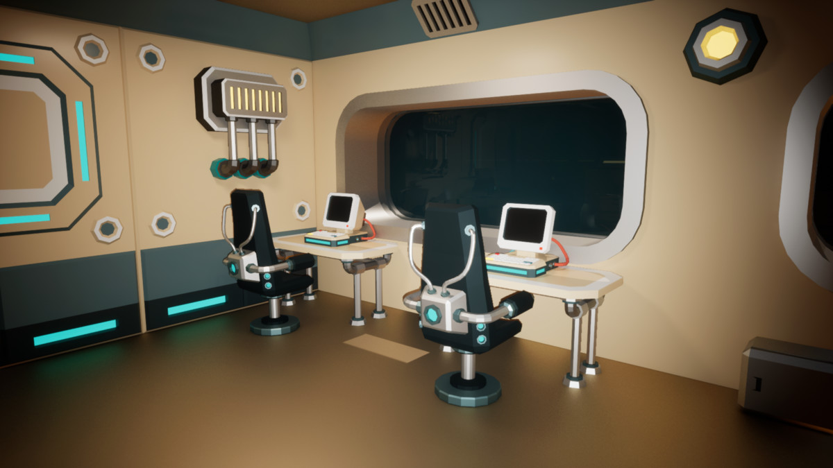 Sci-Fi Planetary Outpost: Ultimate Modular Construction Kit, low-poly stylized