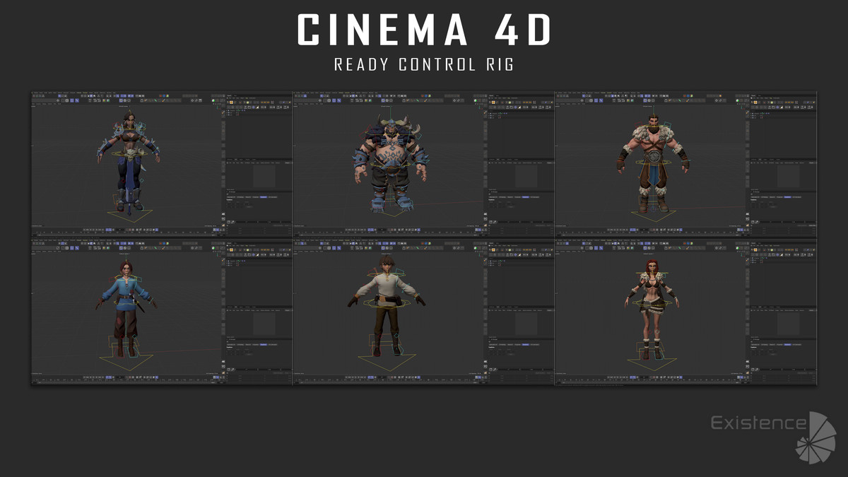 Pack 1 and 4 - Stylized Characters Warriors - #73