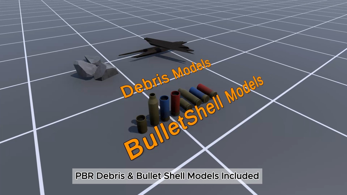 Gun VFX Pack: Muzzle Flash Effects, Bullet Impact, Decals, Shell & Trails