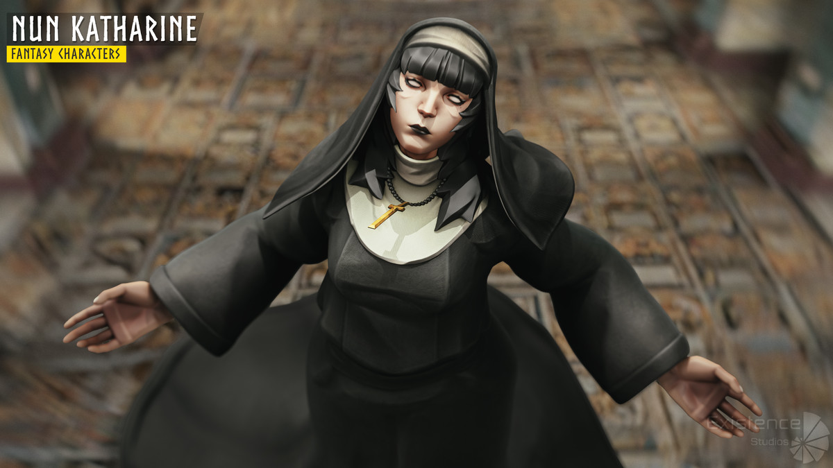 Nun Katharine - Stylized Gothic Character - #76