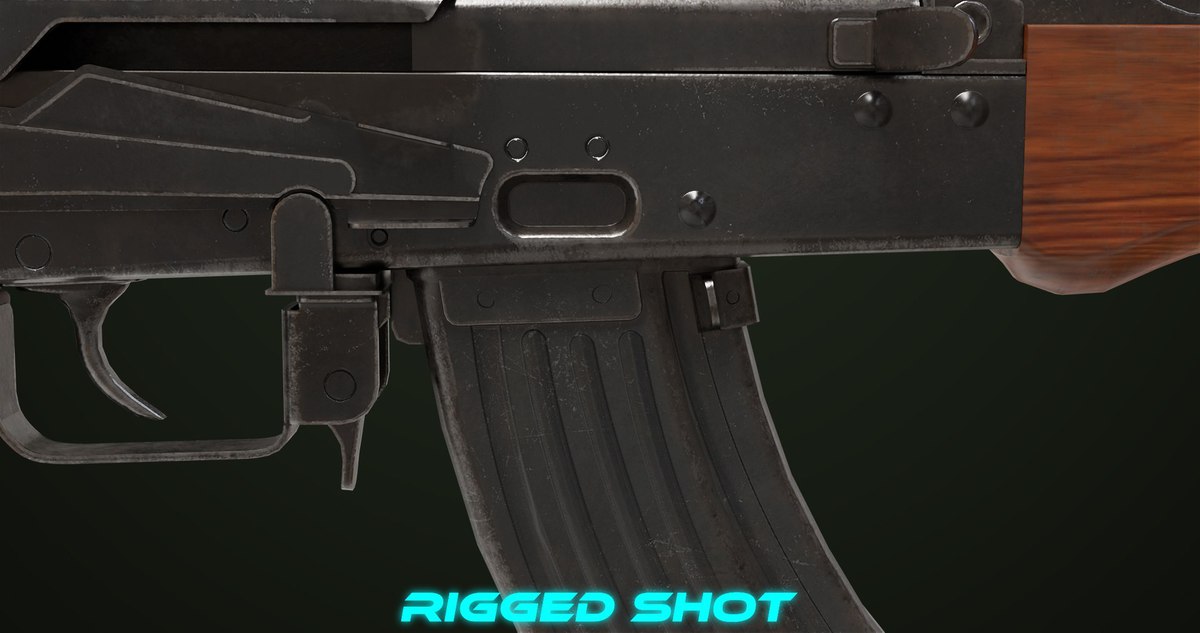 Light Machine Gun 10 Wood URP HDRP Texture