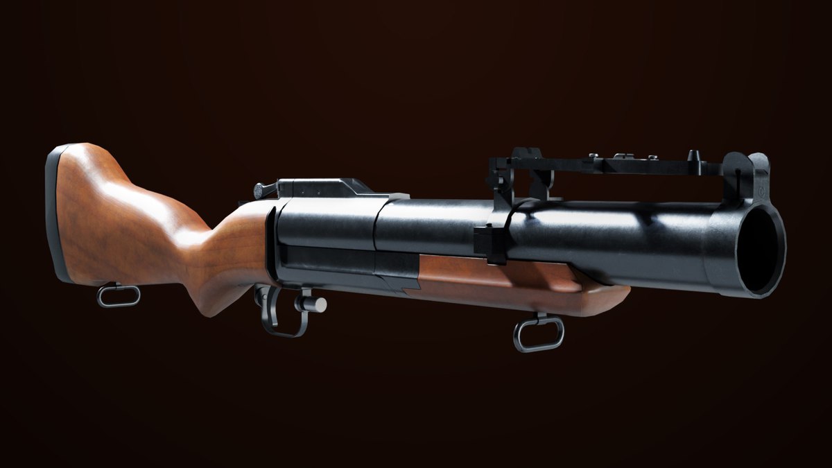 6 Grenade Launcher Black URP HDRP Textures