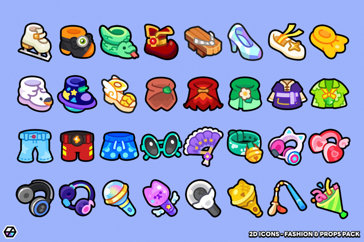 2D Icons - Fashion & Props Pack