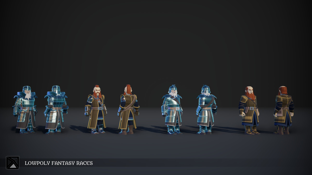 Lowpoly NPCs Bundle MEDIEVAL FANTASY SERIES