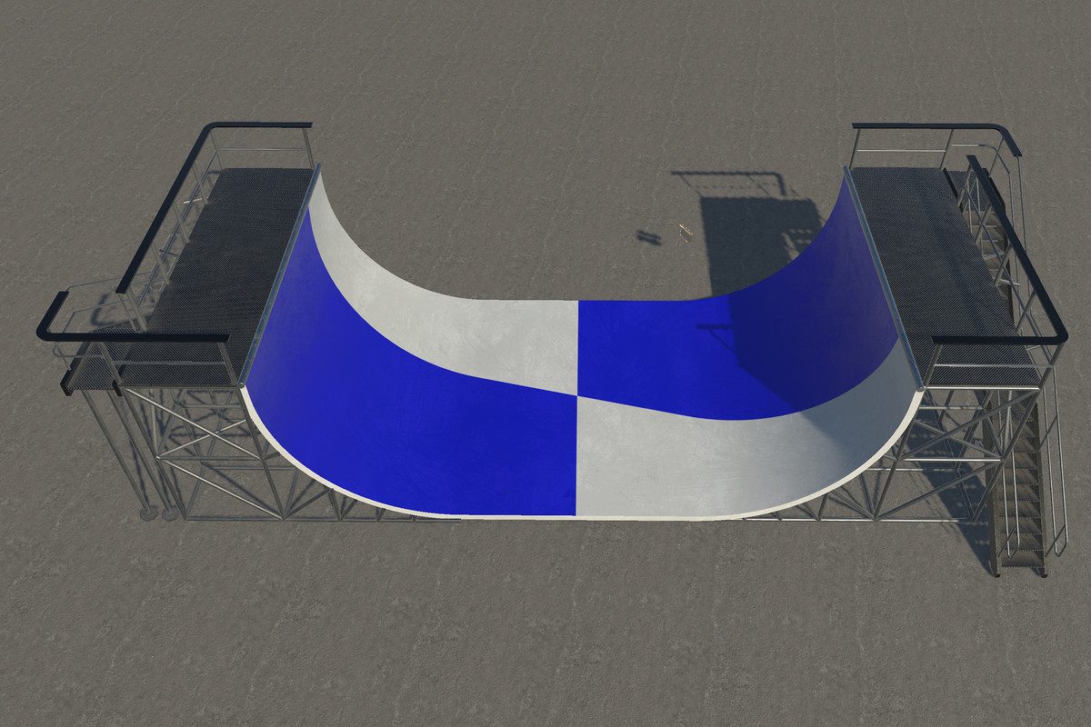 Skateboard and Vert Ramp