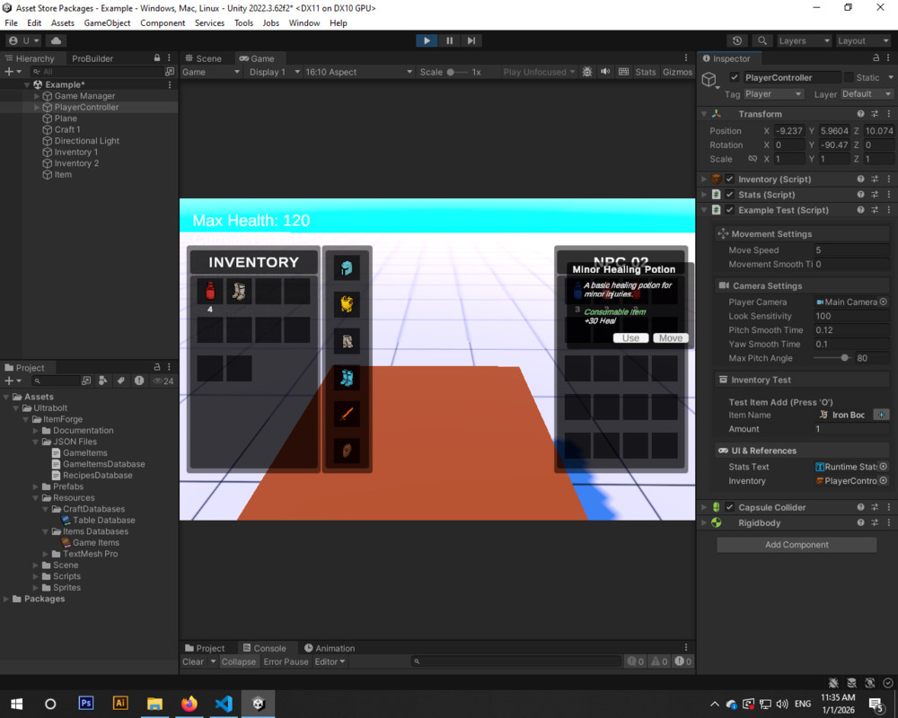 ItemForge - Advanced Inventory System
