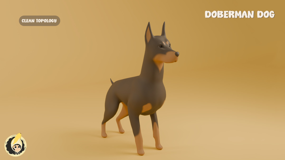 Animated Doberman Dog